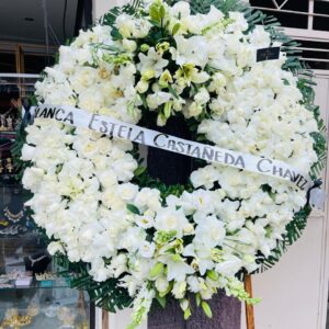 Corona Funebre todo blanco